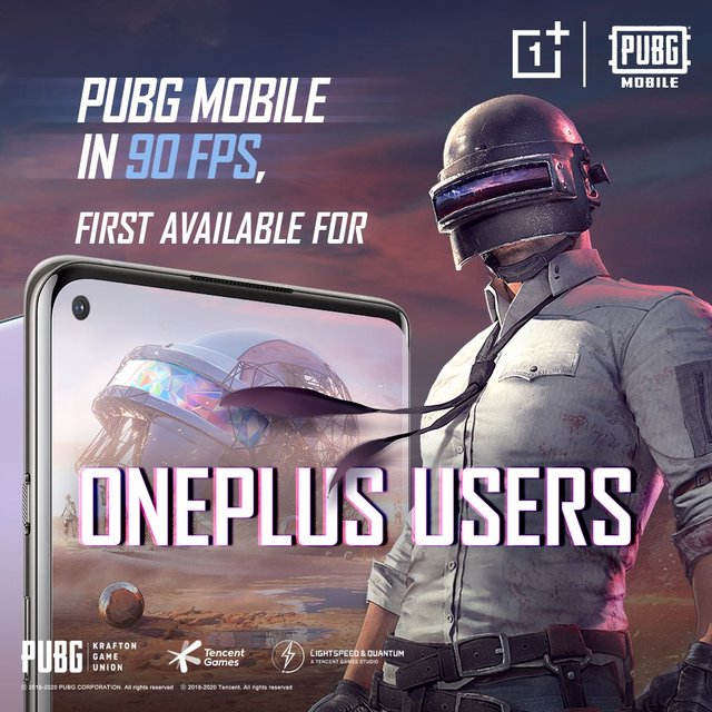 PUBG 90fps on OnePlus phones big announcement by  PUBG MOBILE